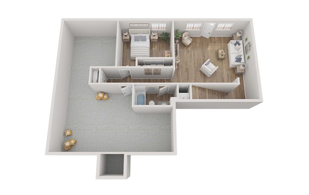 Brookfield Home - 4 bedroom floorplan layout with 3 baths and 2024 square feet. (Floor 2)